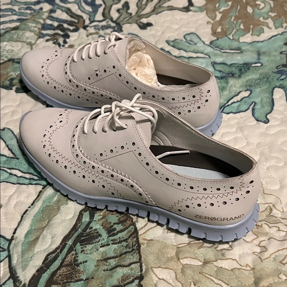 Women's White Cole Haan Brogue Shoes - Picture 3 of 9